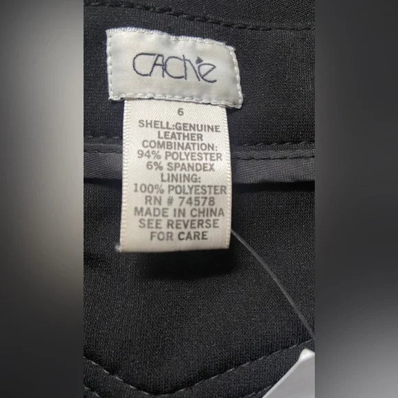 CACHE ❤️❤️🆕 LEATHER PANTS NWOT - Picture 4 of 7